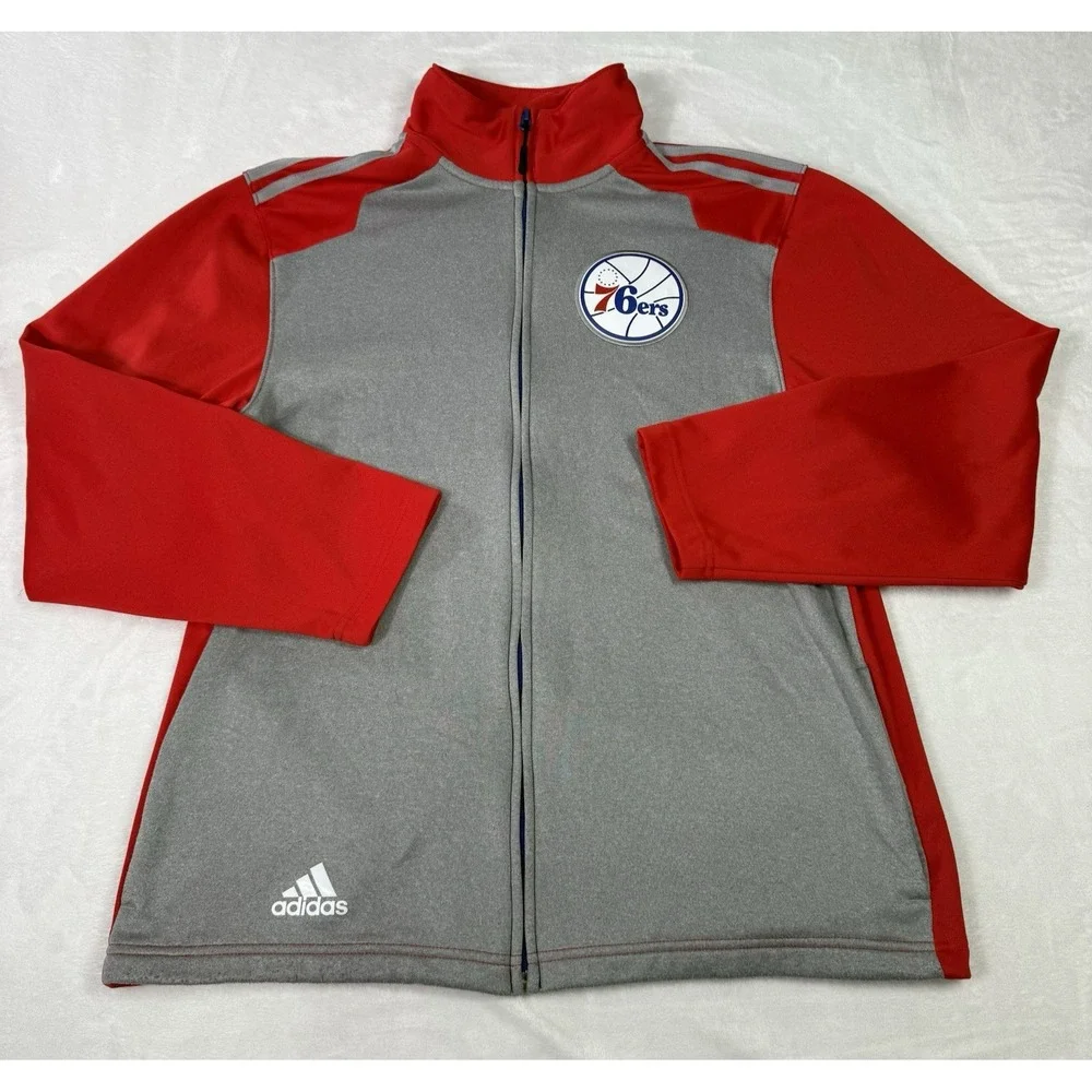 Philadelphia 76ers Adidas Track Jacket‎ Mens Medium Climawarm Basketball NBA